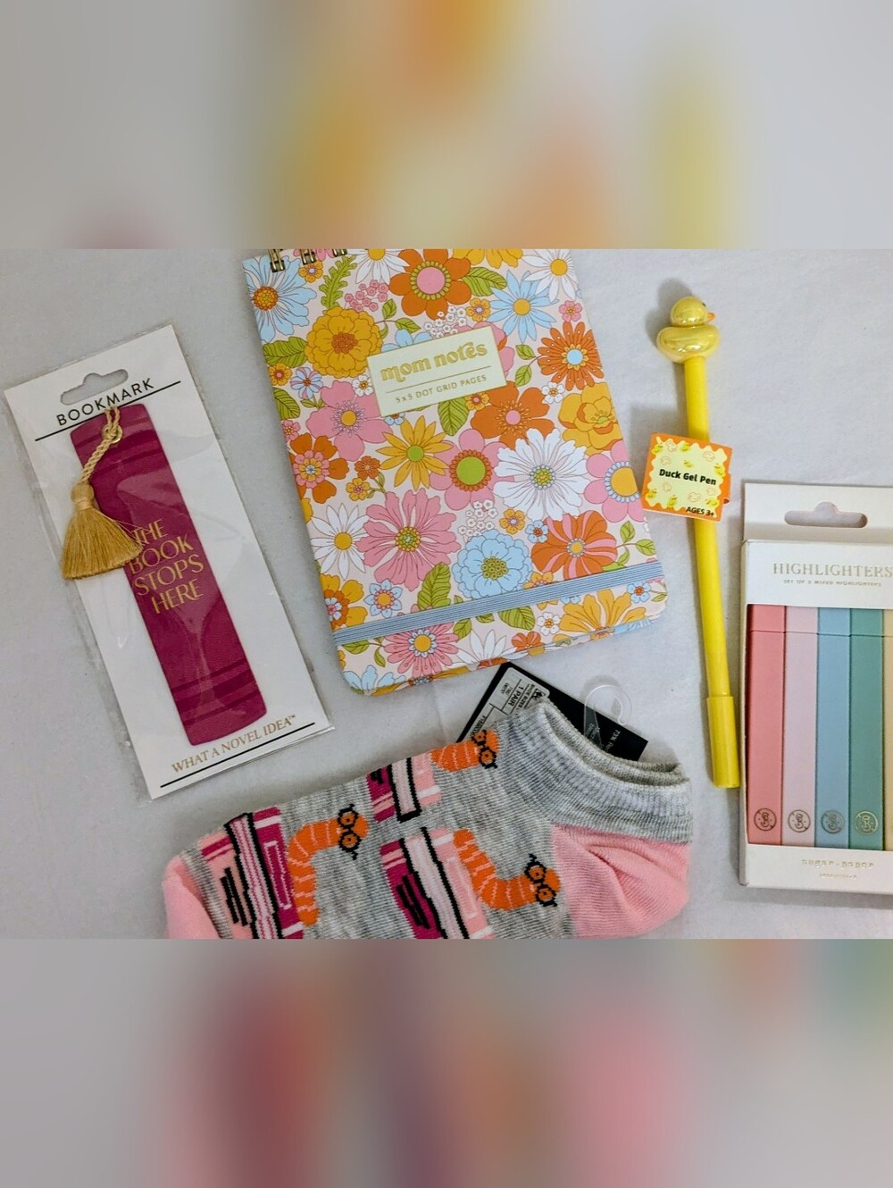 Cute Stationary Mom Notes Floral Dot Grid Notebook Bundle- Multicolor